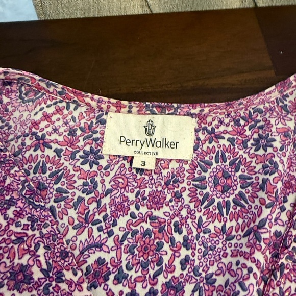 PERRY WALKER Silk Wrap Dress (106) - Picture 3 of 7